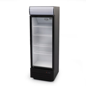 HCB Réfrigérateur à porte vitrée avec boîte à lumière - 278 litres - noir - 230V