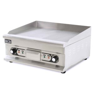 HCB Plaque de cuisson - 1/2 nervurée - 60 cm - 400V - inox