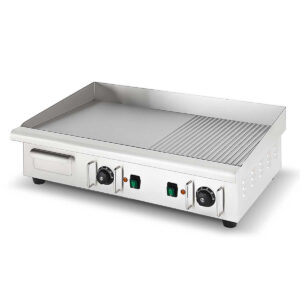 HCB Plaque de cuisson - 1/2 nervurée - 74 cm - 400V - inox