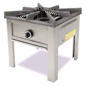 HCB Brûleur wok - hokker - 10 kW - gaz naturel - acier inoxydable