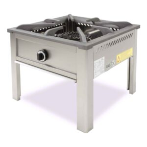 HCB Brûleur wok - hokker - 12 kW - gaz naturel - acier inoxydable