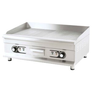 HCB Plaque de cuisson - nervurée - 75 cm - 400V - acier inoxydable