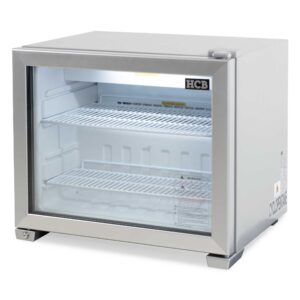 HCB Réfrigérateur à porte vitrée - 55 litres - argent - 230V