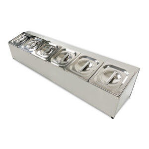 HCB Porte-plateaux - 6 x 1/6 GN - couvercle - acier inoxydable