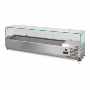 HCB Vitrine réfrigérée - Saladière avec verre - 6 x 1/4 GN - 140 cm - inox