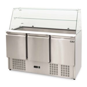 HCB Basic-line Établi réfrigéré Saladette - 3 portes - 137 cm - 230V - inox