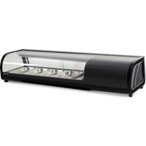 HCB Meuble à sushi - 5 x 1/3 GN - 135 cm - 230V - inox
