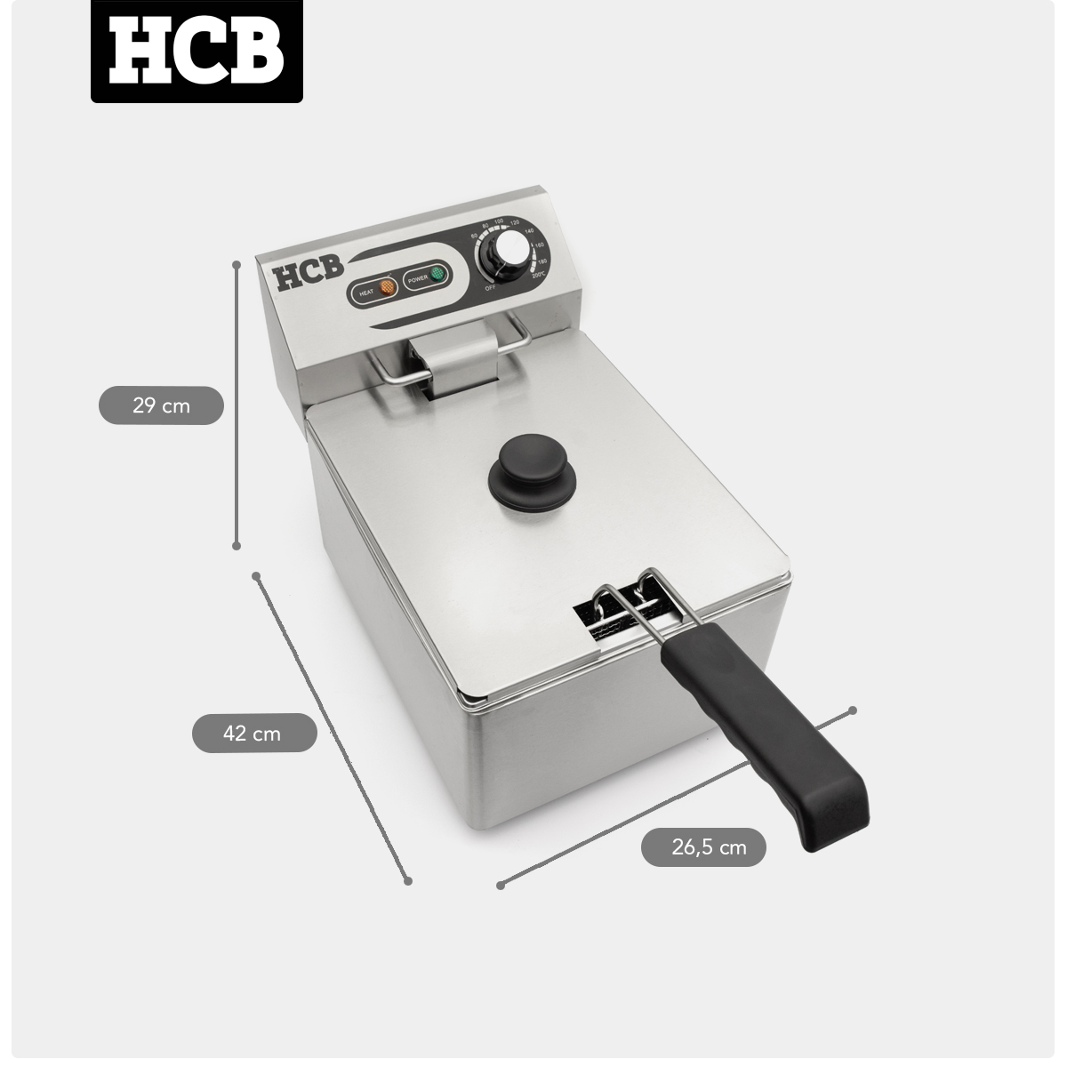 Friteuse HCB - 5.5 litres - 230V - inox