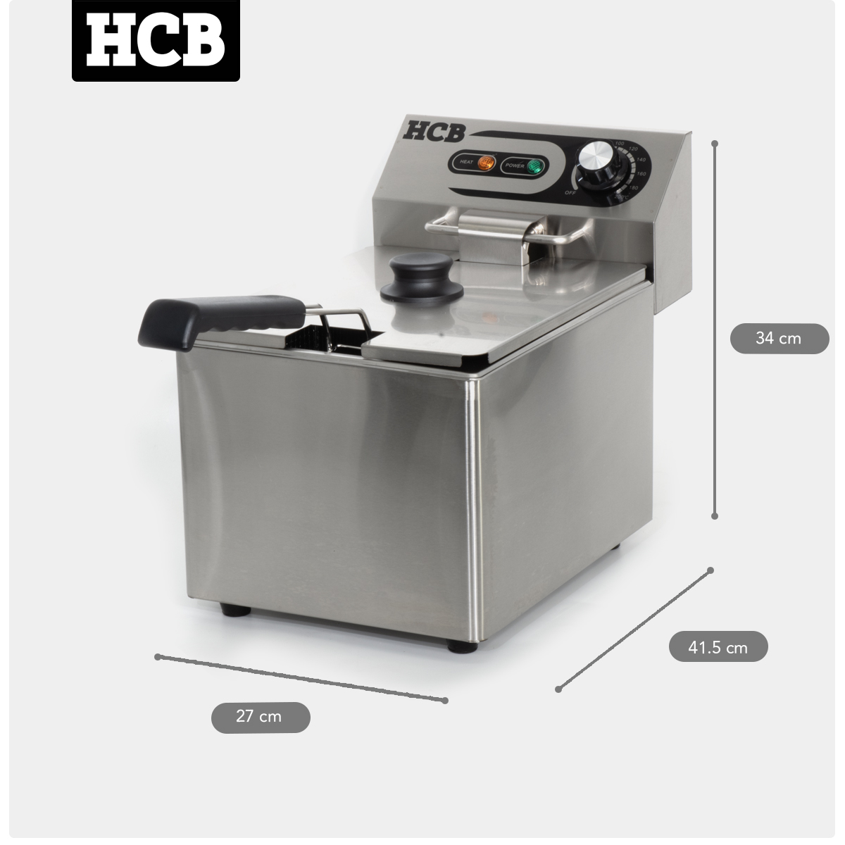 Friteuse HCB - 9 litres - 230V - inox