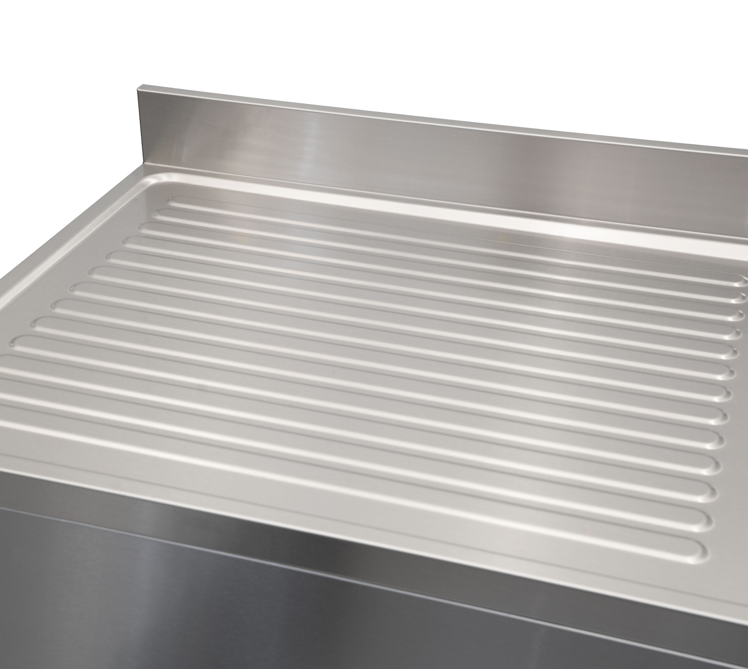 HCB Table d'évier - évier simple à droite - 140 cm - inox