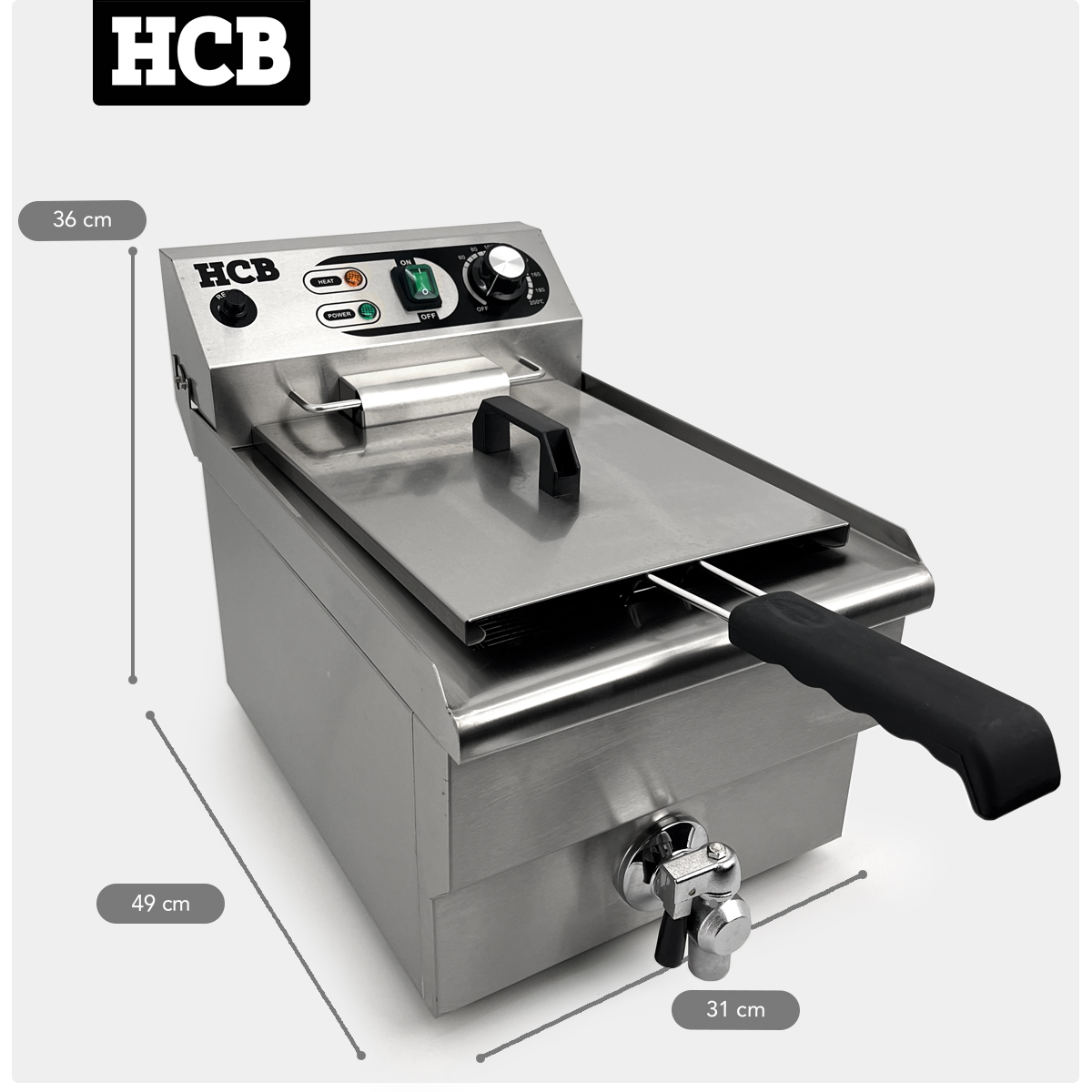 Friteuse HCB - 12 litres - 230V - inox
