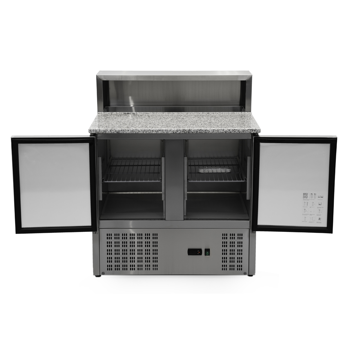 HCB Etabli à pizza - portes battantes - 90 cm - 390 litres - 230V - inox