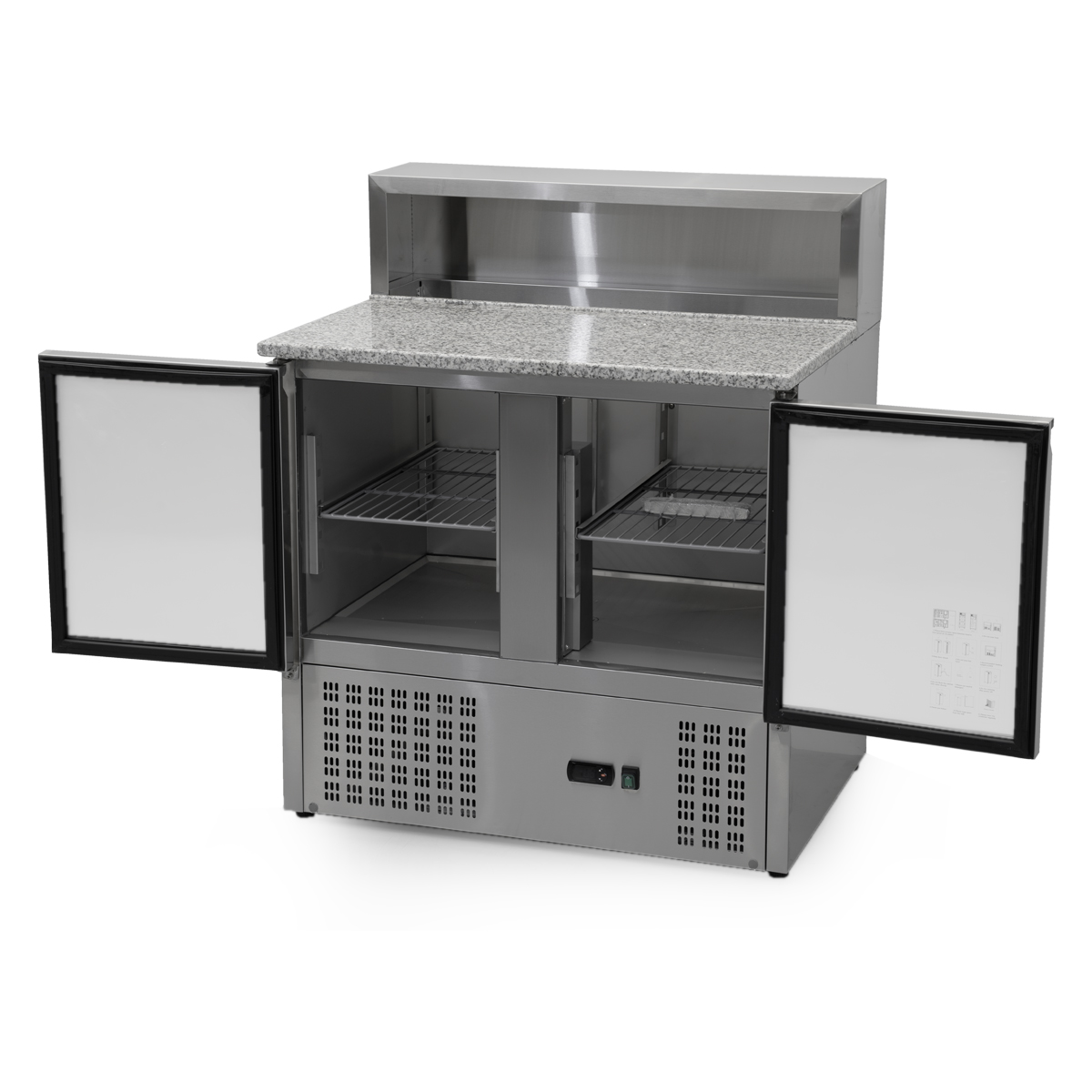 HCB Etabli à pizza - portes battantes - 90 cm - 390 litres - 230V - inox