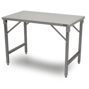 HCB Table de travail - pliable - 120 x 70 x 85 cm - acier inoxydable