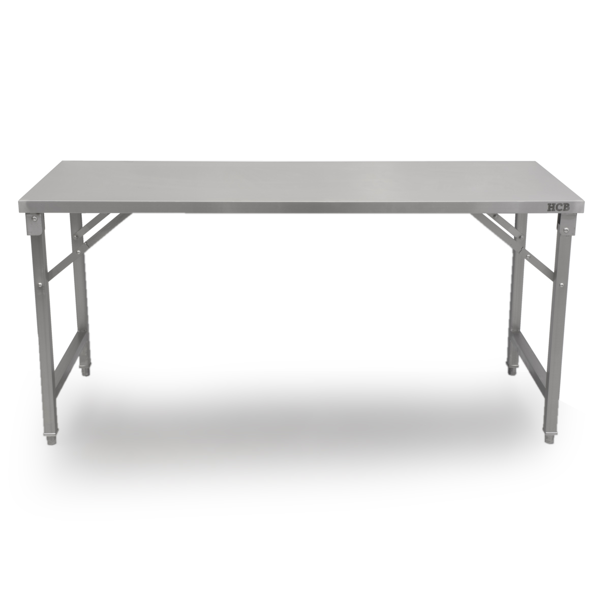 HCB Table de travail - pliable - 180 x 70 x 85 cm - acier inoxydable