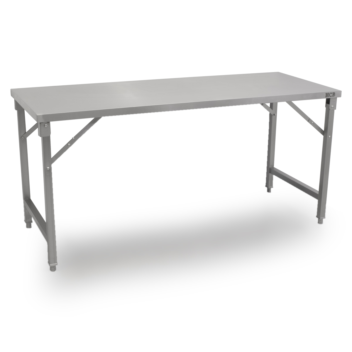 HCB Table de travail - pliable - 180 x 70 x 85 cm - acier inoxydable