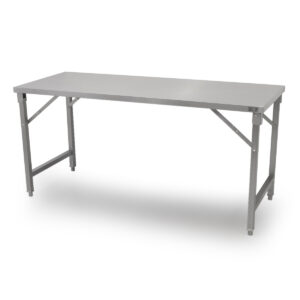 HCB Table de travail - pliable - 180 x 70 x 85 cm - acier inoxydable