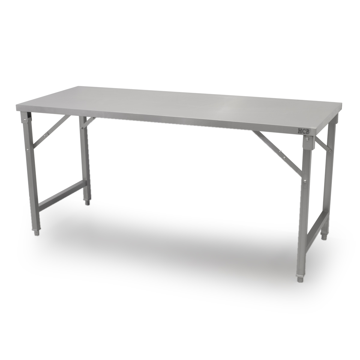HCB Table de travail - pliable - 180 x 70 x 85 cm - acier inoxydable