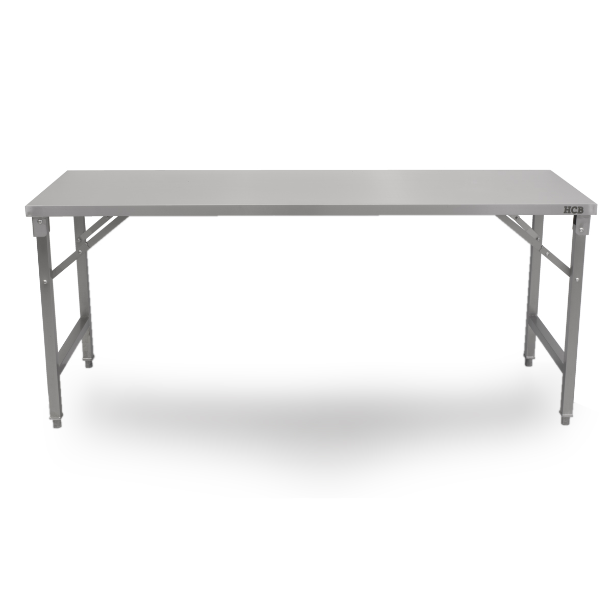 HCB Table de travail - pliable - 200 x 70 x 85 cm - acier inoxydable