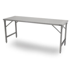 HCB Table de travail - pliable - 200 x 70 x 85 cm - acier inoxydable