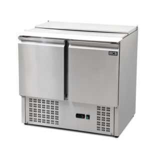 HCB Basic-line Établi réfrigéré Saladette - 2 portes - 90 cm - 230V - inox