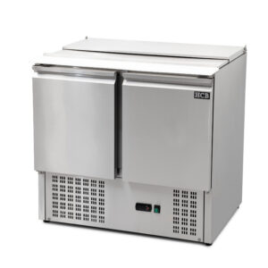 HCB Basic-line Établi réfrigéré Saladette - 2 portes - 90 cm - 230V - inox