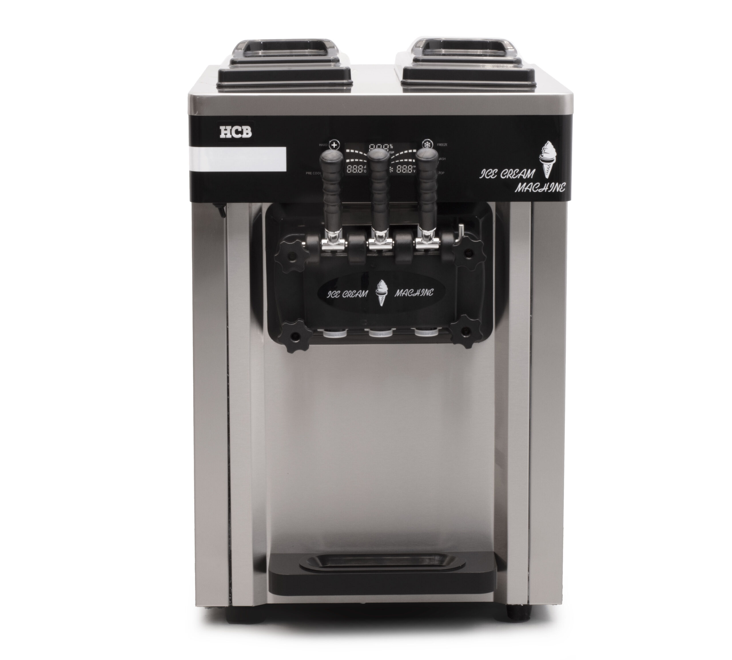 HCB Machine à glace - modèle set-up - 2 parfums - 25 litres p/h - 230V - inox