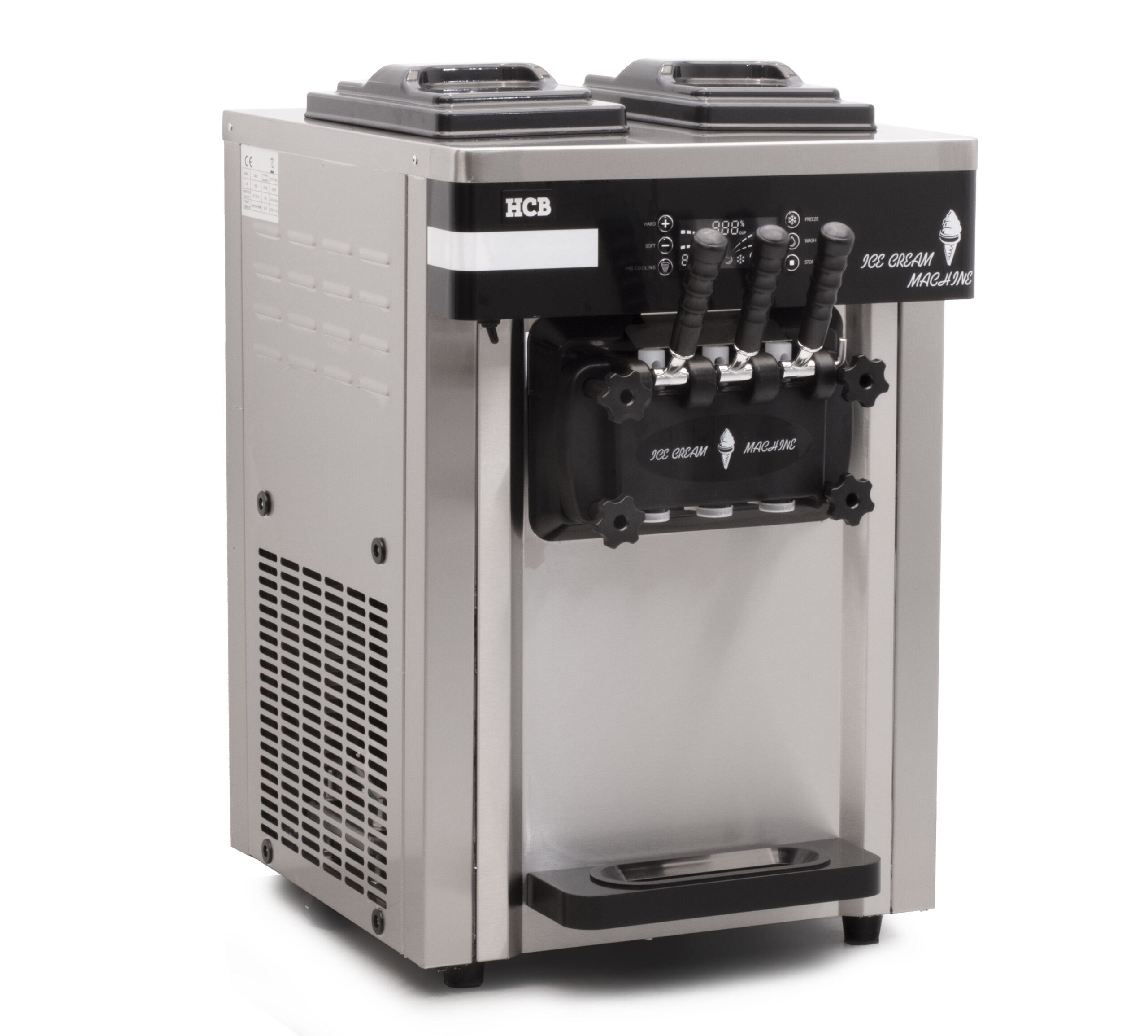 HCB Machine à glace - modèle set-up - 2 parfums - 25 litres p/h - 230V - inox