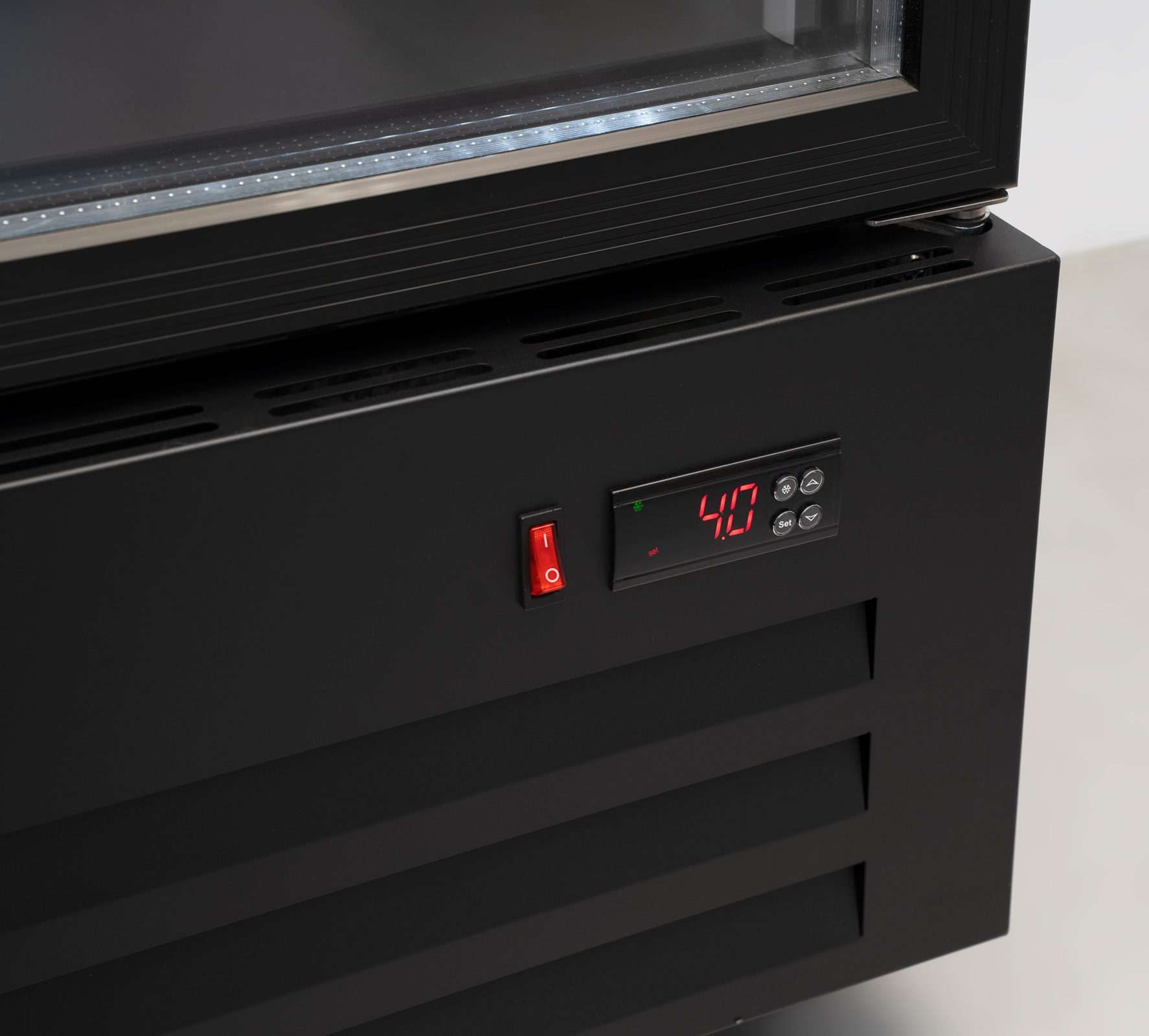 Réfrigérateur HCB à porte vitrée - 289 litres - noir - 230 V