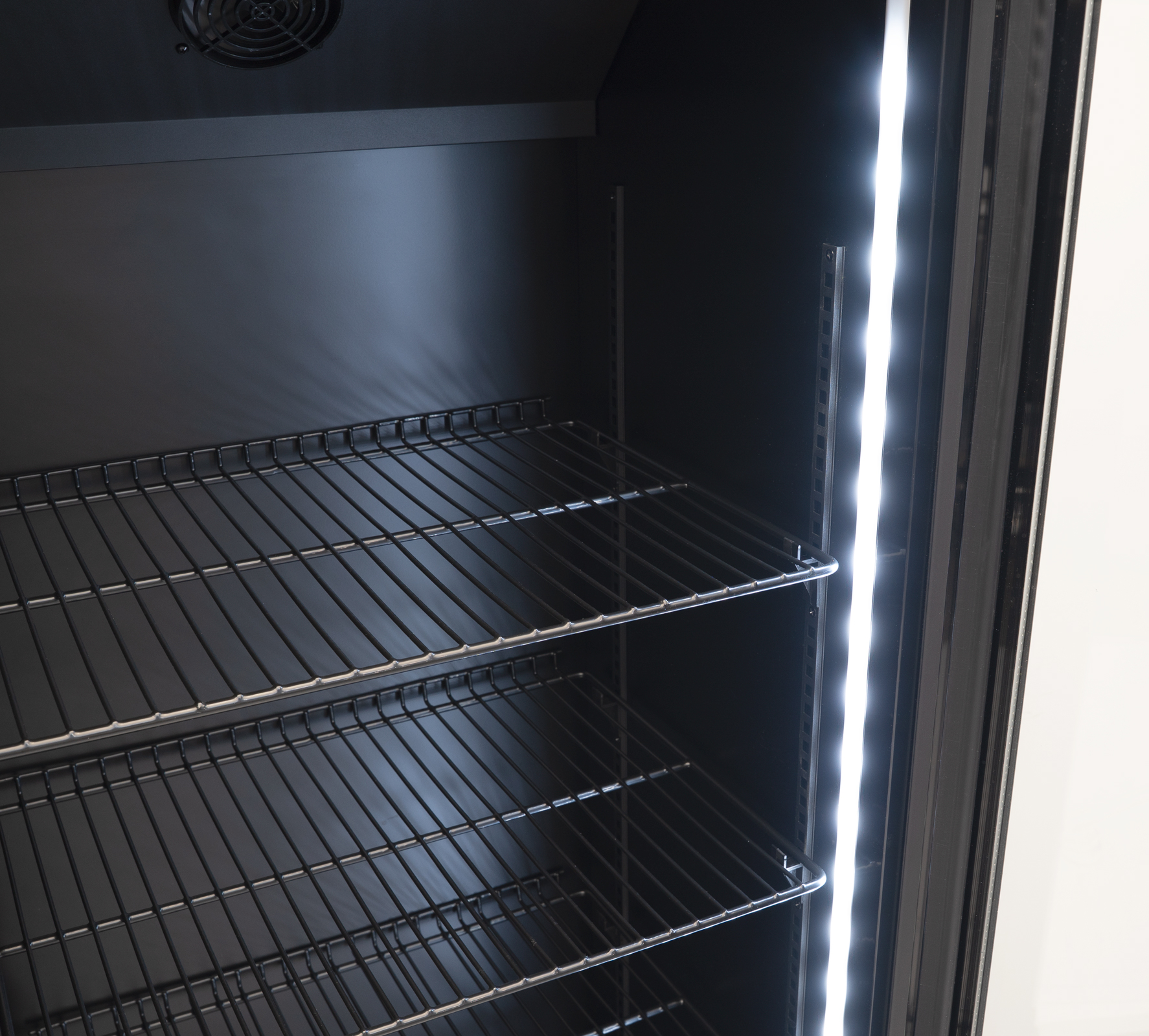 Réfrigérateur HCB à porte vitrée - 289 litres - noir - 230 V