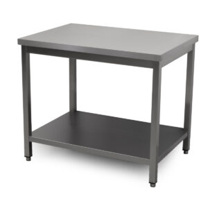 HCB Pro-line Table de travail - avec étagère inférieure - 100 x 70 x 85 cm - acier inoxydable