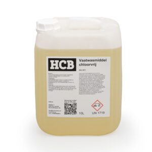 Liquide vaisselle HCB - 10 litres - sans chlore - universel pour lave-vaisselle