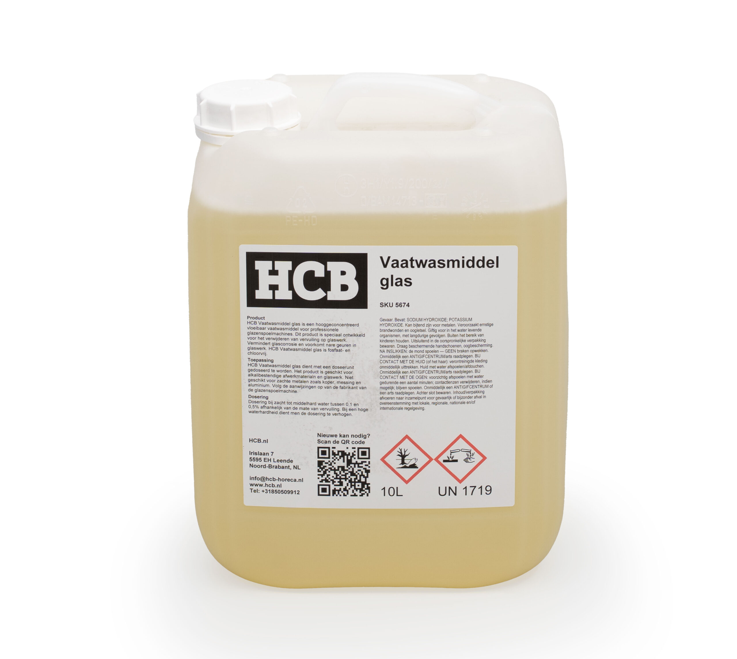 Produit de lavage HCB - 10 litres - lave-verres