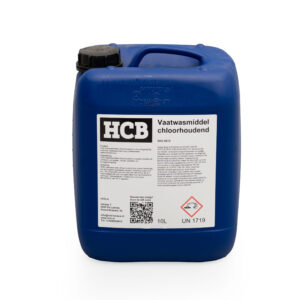 Détergent pour lave-vaisselle HCB - 10 litres - chloré - usage universel pour lave-vaisselle