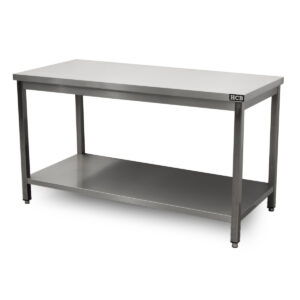 HCB Pro-line Table de travail - avec étagère inférieure - 150 x 70 x 85 cm - acier inoxydable