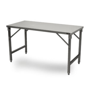 HCB Table de travail - pliable - 150 x 70 x 85 cm - acier inoxydable