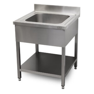 HCB Table d'évier - évier simple - 70 cm - inox