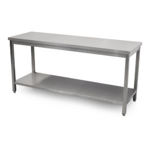 HCB Pro-line Table de travail - avec étagère inférieure - 180 x 60 x 85 cm - acier inoxydable