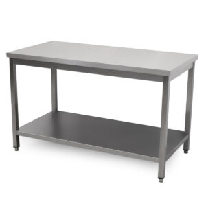 HCB Pro-line Table de travail - avec étagère inférieure - 140 x 70 x 85 cm - acier inoxydable