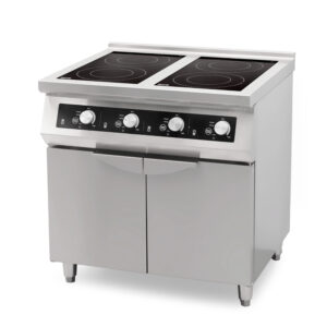HCB Plaque à induction - 4 brûleurs - 80 cm - 17 kW - 400V - inox