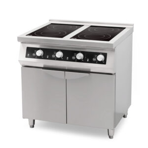HCB Plaque à induction - 4 brûleurs - 80 cm - 17 kW - 400V - inox