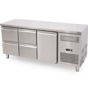 HCB Réfrigérateur Basic-line - 4 tiroirs - 1 porte - 179,5 cm - 230V - inox