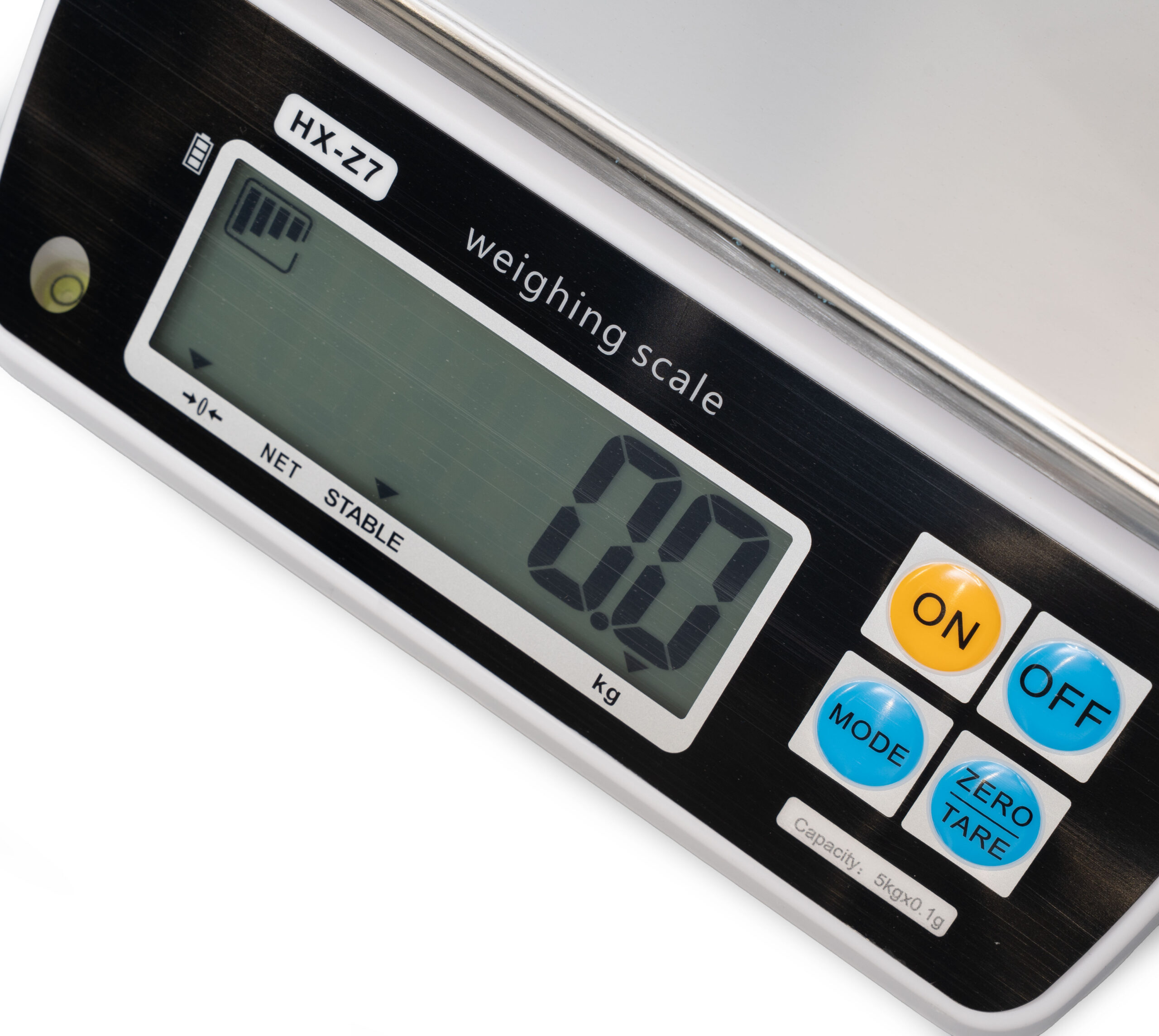 Balance de cuisine numérique HCB - capacité max. 5 kg - plateau 23 x 18 cm - rechargeable