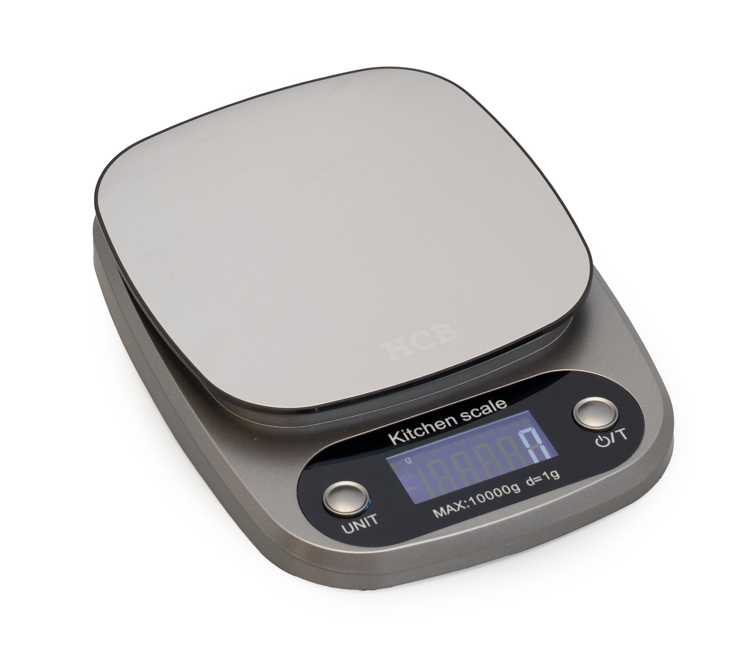 Balance de cuisine numérique HCB - capacité max. 10 kg - plateau 15 x 15 cm - piles