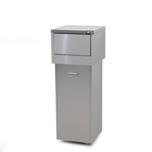 Poubelle HCB - mobile - 130 litres - inox