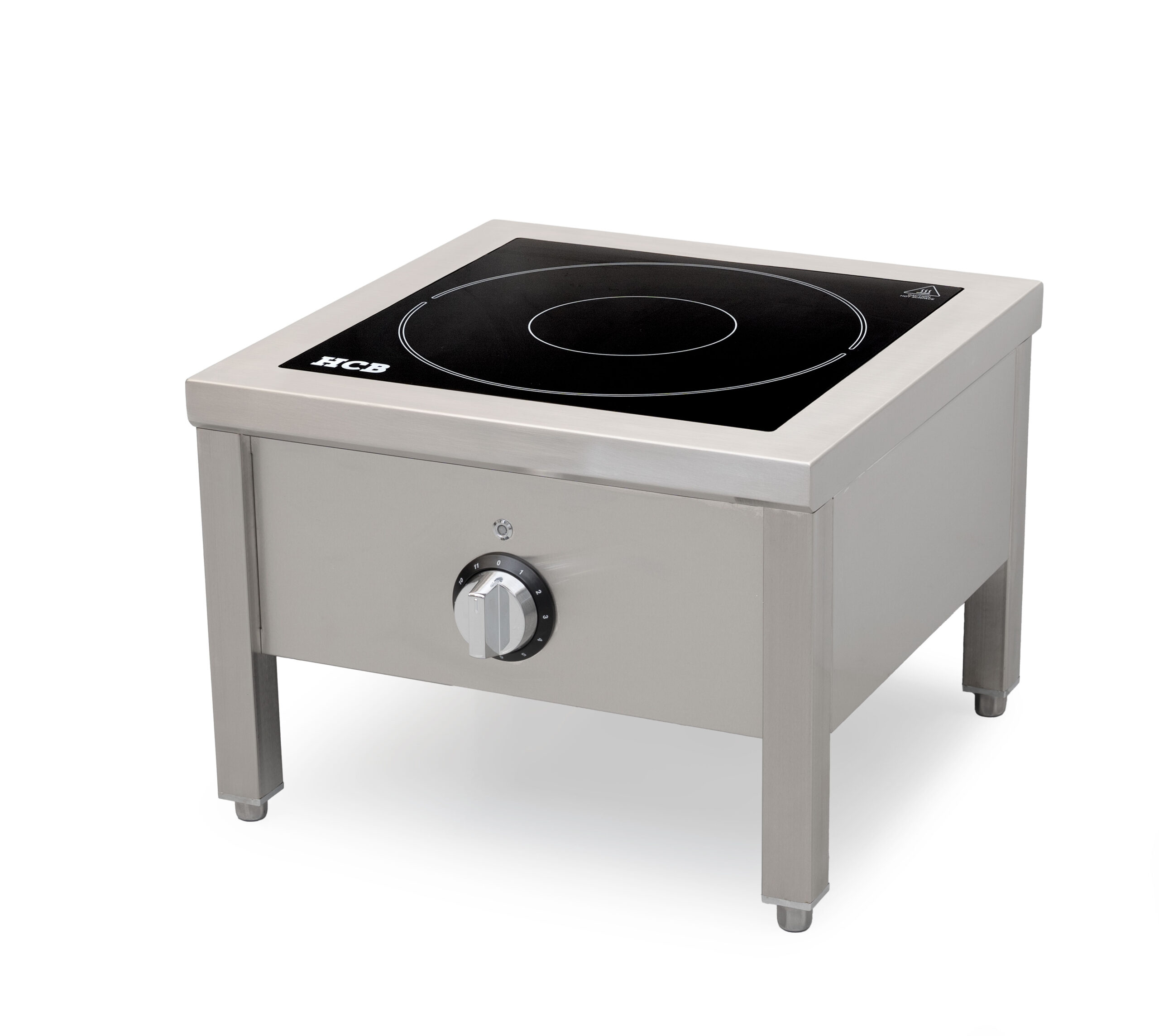 Plaque de cuisson à induction HCB - Hokker - 50 x 50 cm - 8 kW - acier inoxydable - 400 V