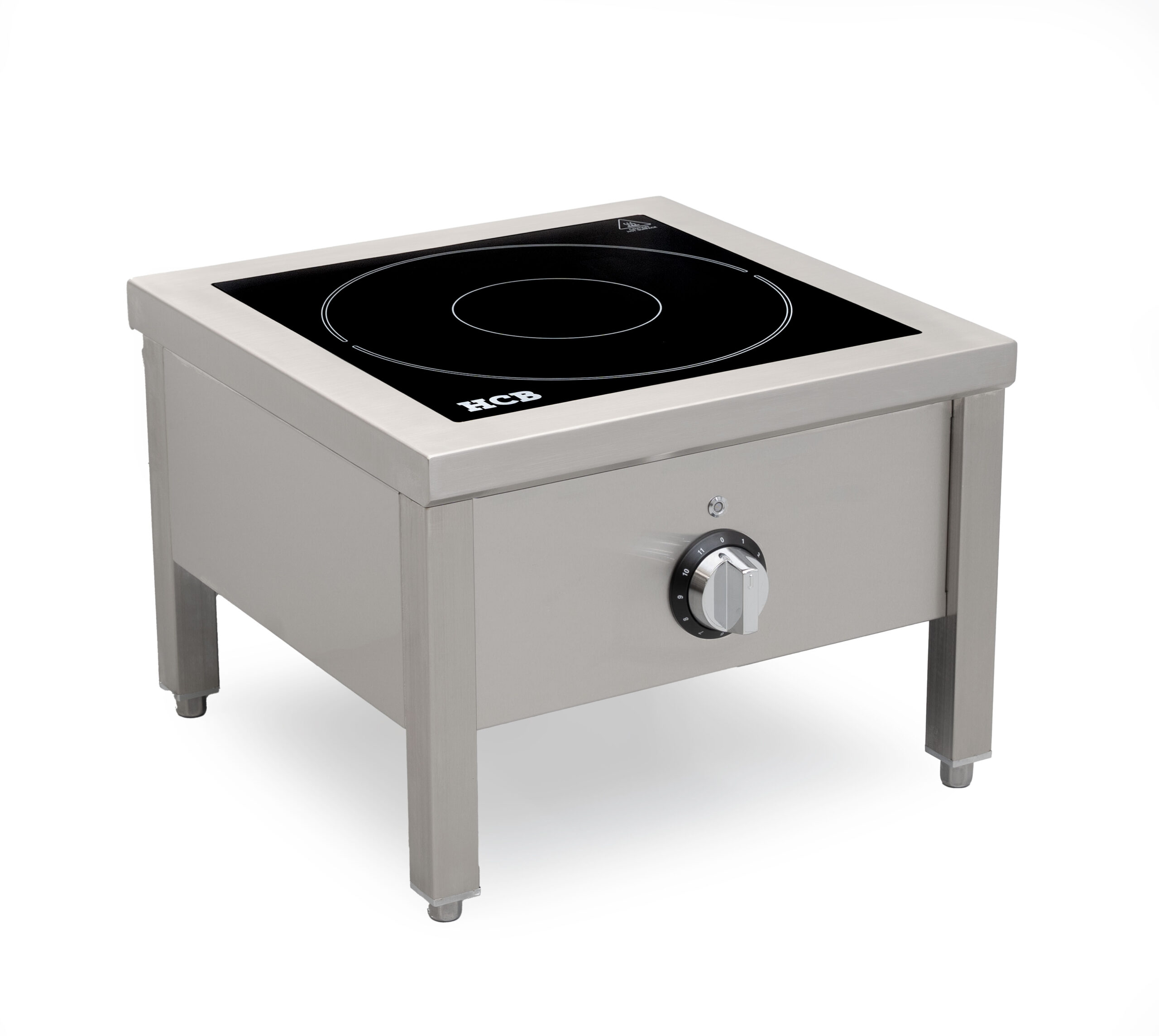 Plaque de cuisson à induction HCB - Hokker - 50 x 50 cm - 8 kW - acier inoxydable - 400 V