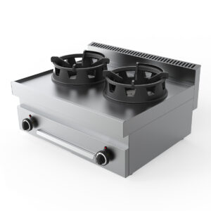 HCB Table wok - 65 cm - gaz naturel - acier inoxydable