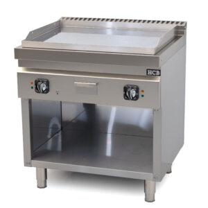 Plaque de cuisson HCB - 70S - chromée - 9 kW - 80 cm - 400 V - acier inoxydable