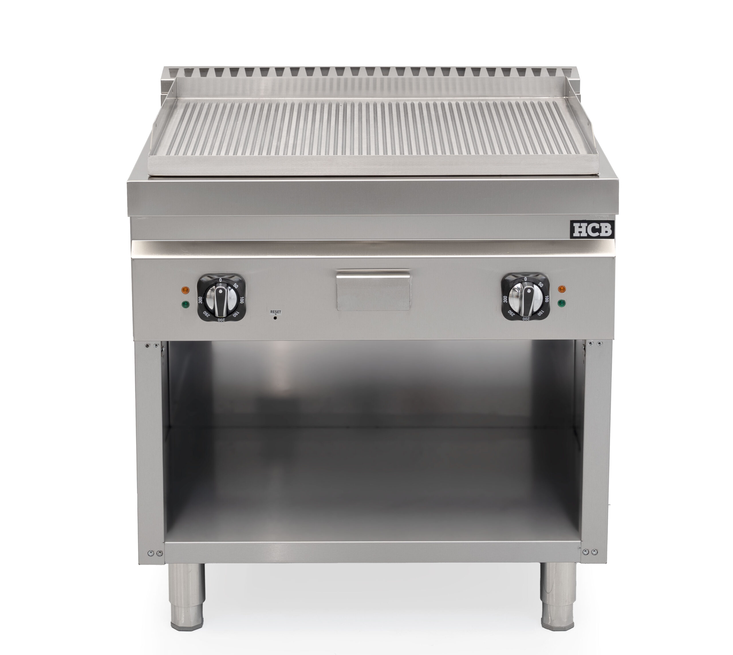 Plaque de cuisson HCB - 70S - nervurée - 9 kW - 80 cm - 400 V - acier inoxydable